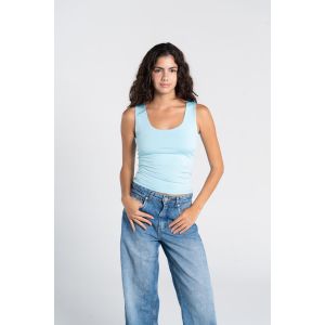 OUTDATED Tank Top Wide Neck - Aqua