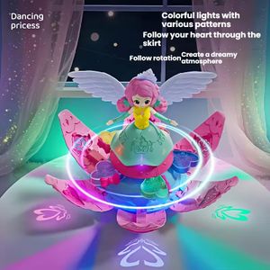 فانوس رمضان على شكل أميرة الفراشة - دمية راقصة مضيئة بتقنية LED - قاعدة زهرة دوارة - أجنحة وأضواء ملونة - هدية تفاعلية للأطفال - جودة عالية - قد يختلف المنتج حسب المخزون
