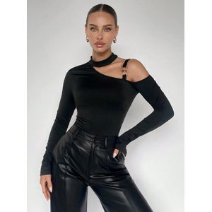 SHEIN Essnce Square Neck Slim Fit Bodysuit