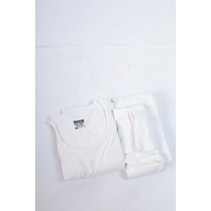 Embrator basic cotton long sleeves tshirt /pants under wear suit-white-m