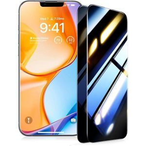 واقي شاشة زجاجي مقوى فائق الجودة (9+) لحماية خصوصية هاتف iPhone 13/13 Pro، درع خصوصية غير مرئي، واقي شاشة زجاجي مقوى عالي الوضوح بتغطية كاملة لهاتف iPhone 13/13 Pro، عبوة من قطعتين