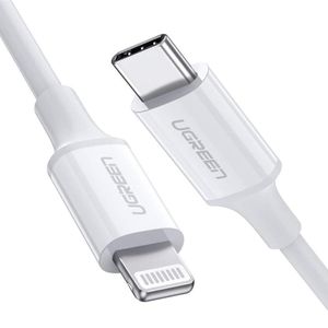 Ugreen USB-C TO LIGHTNING M/M CABLE SHELL 1M - White