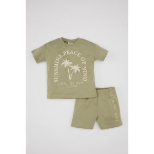 Defacto Baby Boy Regular Fit Knitted Set - Lt.Khaki
