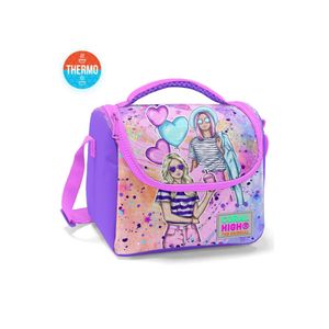 CORAL HIGH Kids Pink Purple Fashion Girl Patterned Thermo Lunch Box