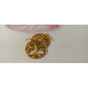 حلق نحاس ذهبي