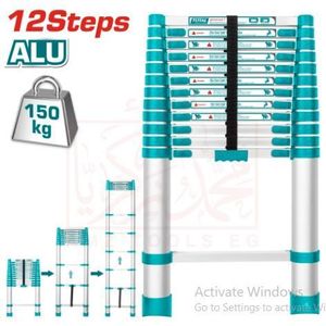 TOTAL سلم تلسكوبي 12 درجة – 3.8 متر (THLAD08121)