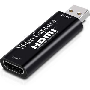 بطاقة التقاط الصوت والفيديو، محول التقاط 4K HDMI USB 3.0 1080P 60 اف بي اس جهاز التقاط فيديو محمول للألعاب والبث المباشر وتسجيل الفيديو، يدعم كاميرا فيديو بلاي ستيشن 4 واكس بوكس
