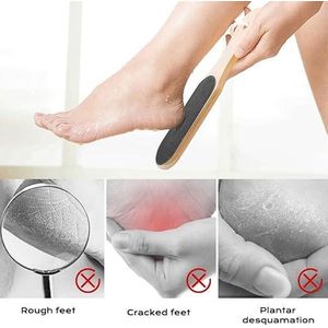 General Foot File - Wooden Handle - Double Sided - 1pc