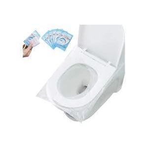 SHOWAY Disposable Waterproof Paper Toilet Seat Covers for Camping Travel Bathroom (50pcs)