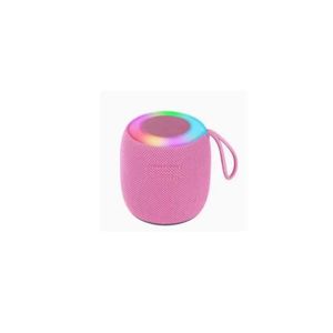 Wireless Bluetooth Speaker Subwoofer Outdoor Portable Car Home Atmosphere Desktop Small Mini Speaker with RGB light support Radio ,TF card, flash memory - Pink
