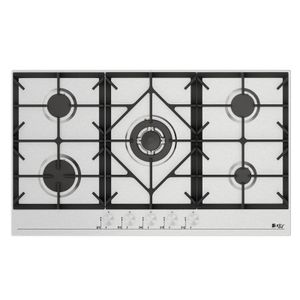 Purity Built-in Gas Hob - 90 Cm - Cast Iron Holders - 5 Burners - Triple Flame - Stainless Steel - Autoignition - Silver - HPT906S