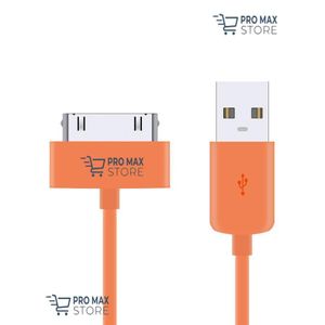 كابل شحن USB لمزامنة البيانات لأجهزة أيبود نانو تاتش كلاسيك و آيفون - برتقالى