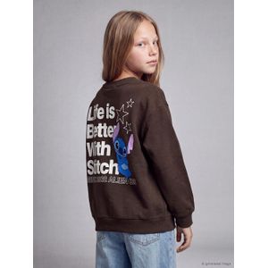 LC Waikiki Stitch Printed Girl's Sweatshirt