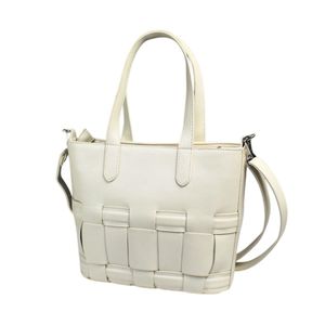    حقيبة أنيقة جلد مضفر – Shine Tote Bag - بيج