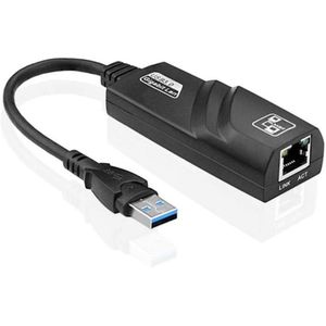 Ethernet Adapter USB 3.0 to 10/100/1000 Network RJ45 Lan Wired Adapter for Nintendo Switch, Wii, Wii U, Macbook, Chromebook, Windows 10, 8.1, Mac OS, Surface Pro- Black