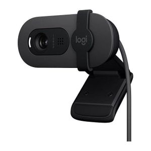 Logitech Brio 100 Full HD Webcam for Meetings and Streaming, Auto-Light Balance, Built-in Mic, Privacy Shutter, USB-A, for Microsoft Teams, Google Meet, Zoom and More- Graphite