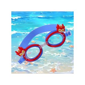 Children's swimming goggles with a unique cartoon design in red and blue - waterproof and anti-fog - for boys