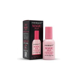 Ever Beauty مورد خدود وشفايف سحري 2 في 1 من إيفر بيوتي - ثابت لمدة 24 ساعة، مقاوم للماء بخلاصة مياه الورد - 30 مل