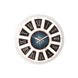 ساعة حائط فاخرة 40 سم من خشب MDF والريزين – ديكور عصري بأرقام رومانية