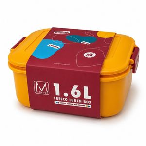M-Design لانش بوكس مع فاصل داخلي قابل للإزالة 1.6 لتر برتقالى - 1147