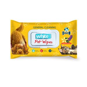 White مناديل مبللة بيتس وايبس 54 م - أبيض