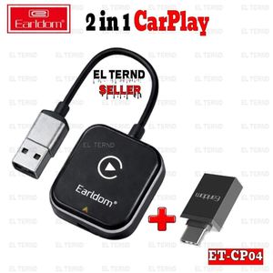 Earldom ET-CP04 Wireless CarPlay Adapter 2-in-1 for iPhone and Android Converts Wired CarPlay to Wireless, Compact Size + USB to USB-C Extension Adapter By EL-TERND