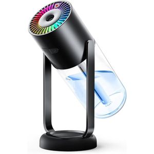 مرطب هواء وبروجيكتور نجوم وجالاكسي ليد، موزع عطري من الأكريليك يعمل باللمس، مرطب هواء كهربائي مع إضاءة ليلية متغيرة الألوان لغرف النوم وغرف المعيشة ومساحات الاسترخاء