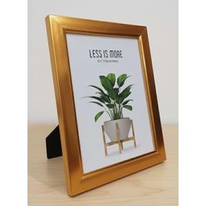 Gold Photo Frame (13x18cm) with Table Stand, Modern Design