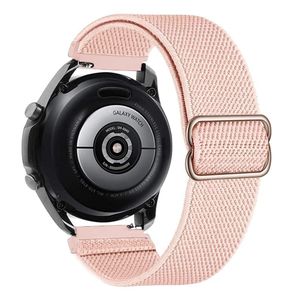 سوار ساعة ذكية، متوافق مع Samsung Galaxy Watch 3 45mm/Watch 46mm/Gear S3/Huawei watch GT5 GT4 GT3 GT2 GT 46MM/GT2E/GT2 GT3، من نايلون، تصميم جيد التهوية، تصميم نحيف وخفيف - وردي