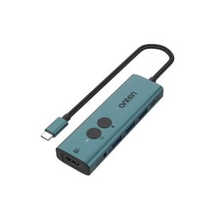 Onten  UC123+ USB-C/Type-C to HDTV Multi-Function Docking Station with Screen Lock Button, Length: 1.5m