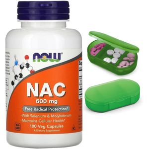 Now Nac  Foods 600mg 100 Capsules Kit + Capsule Holder