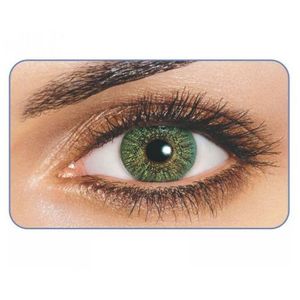 علبة عدسات لاصقه فريش لوك لون أخضر بها خمسة ازواج