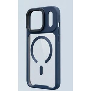 Case for iPhone 17 Pro – MagSafe Compatible Clear Back Cover with 360° Camera Protection-royal blue