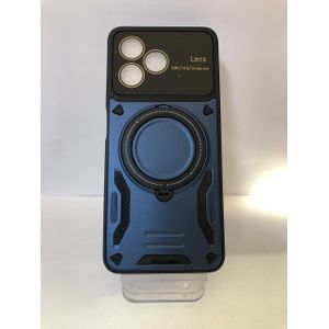 GOLDEN MASK جراب حماية عدسات كاميرات الموبايل مع حلقة مغناطيسية تدعم الشحن اللاسلكي - (ازرق) (Realme C53/Realme Narzo N53) جولدن ماسك لهاتف ريلمى سي53/ريلمي نارزو ان53