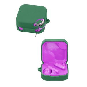 جراب سيليكون ناعم لجراب سماعات CMF Nothning Buds Pro 2 مع خطاف، ملحقات واقية مضادة للسقوط (أخضر)