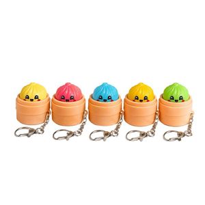 Light one  Squishy Dumpling Clickers Key Chain with Multi Colors Light (One Random Piece)