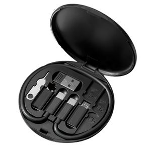 Transfer Cables Multifunctional Storage Box Designed for Universal Compatibility with Devices (Color Black)