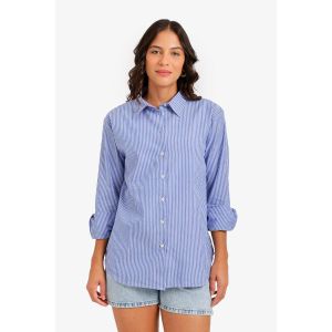 Carina Striped High-Low Shirt