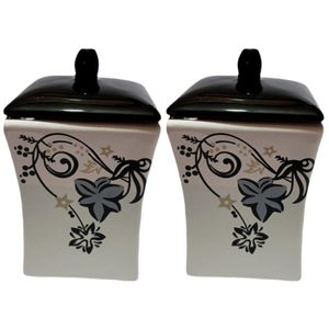 Ceramic small Spice Jar set of 2 pieces- salt pepper 