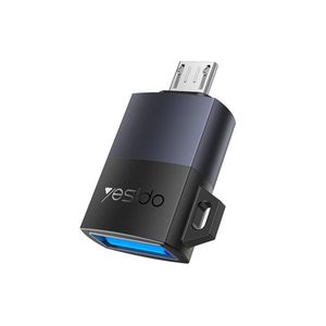Yesido GS33 USB 2.0 Female to Micro USB Male 480Mbps Charging Adapter(Black)
