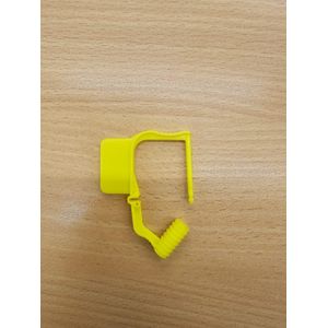 Plastic Security Lock Self-Locking Tamper Proof Yellow, (Crush Lock, 5 Count)