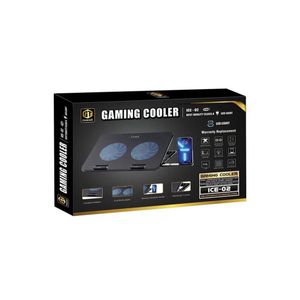 Standard  ICE-02 RGB Gaming Laptop Cooling Pad Stand with Mobile Holder – 2*blue Led Fans – UP to 15.6 Inch