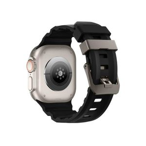 سوار سيليكون ناعم لساعات أبل ألترا/سلسلة 10 9 8 7 6 5 SE، سوار معصم عالي الجودة لساعات iWatch مقاس 46 مم 45 مم 49/44 مم/42 مم