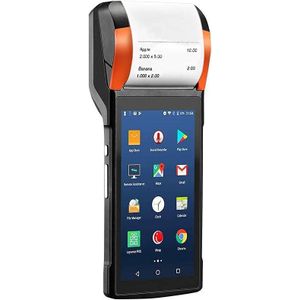 Sunmi V2 POS Terminal with Receipt Printer, Speaker, Camera and Barcode Scanner All in One Handheld PDA Printer, Android 7.1 System, Support 4G, WiFi and Bluetooth - T5930 - Black