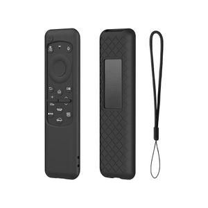 Silicone cover for Samsung BN59-01480A 2025 remote control, compatible with TM2560E TM2360E BN59-01432A BN59-01455A (Black) - black