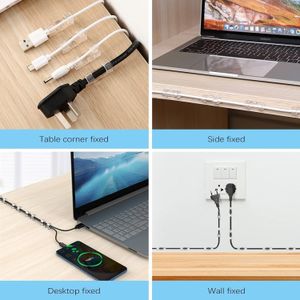 20 Pcs Clear Acrylic Wire Organizer Self Adhesive Cable Organizer for Home Office - Modern Design for Fixing Cords and Chargers Without Nails or Tools for Easy Organization and Daily Hygiene