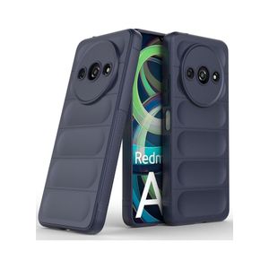 جراب سيليكون خلفي فاخر للحماية متوافق مع هاتف شاومي ريدمي A3، جراب ماجيك شيلد المقاوم للصدمات مع حماية للكاميرا (أزرق)