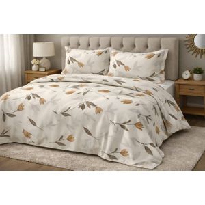 طقم ملايات سرير بحجم كينج 5 قطع قماش العلمرية 240x260 سم