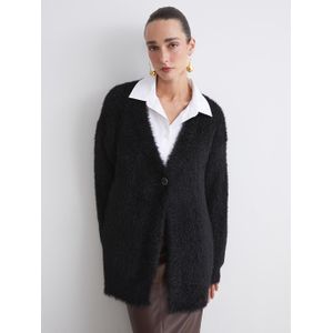 LC Waikiki V Neck Women's Plush Knitwear Cardigan