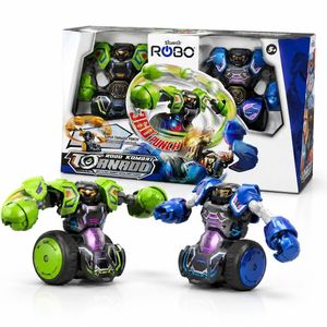SilverLit Robo Kombat Tornado Remote Control Battle Robots Set ,Interactive Fighting Robot Game - 86883
